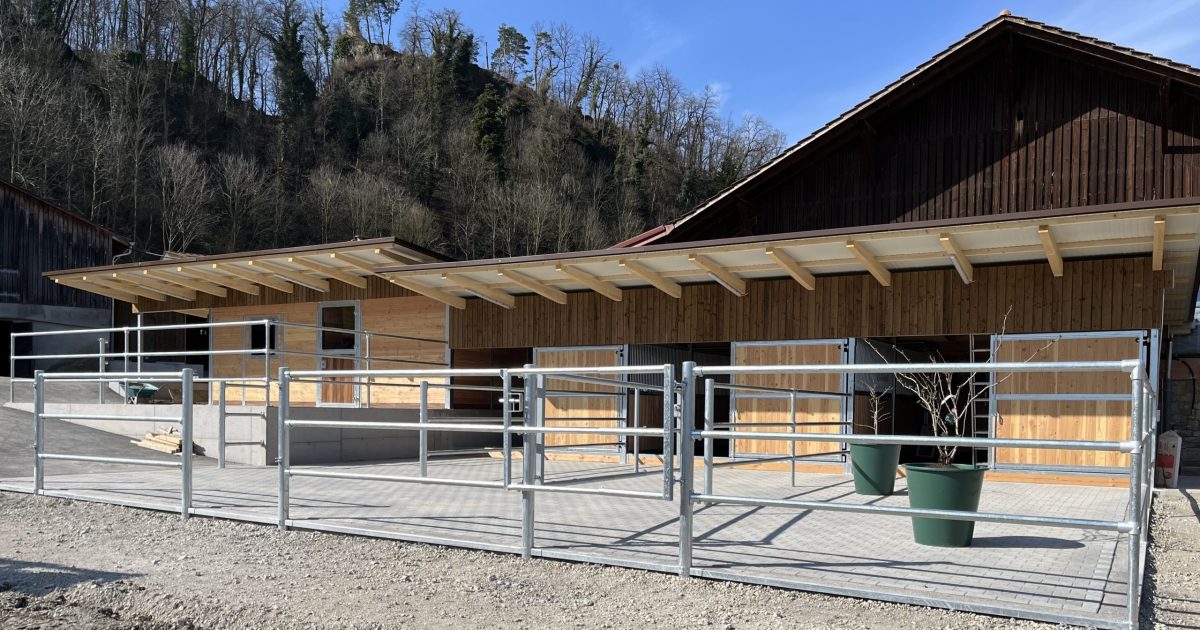 neuer stall mit auslaufboden